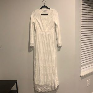 White maxi dress